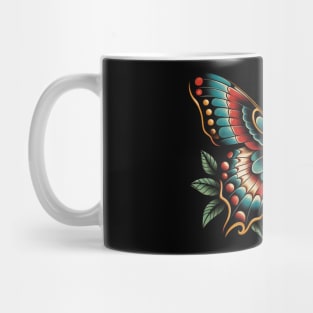 traditional american butterfly tattoo Mug